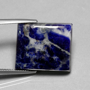Sodalite naturale blu da 16,13 ct, baguette, opaco