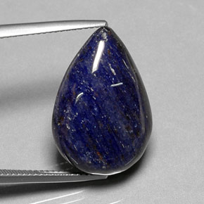 Sodalite naturale blu da 16,14 ct, taglio a pera, opaco