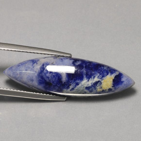 Sodalite Viola Blu naturale da 12.90 ct, Taglio marquise, Opaco