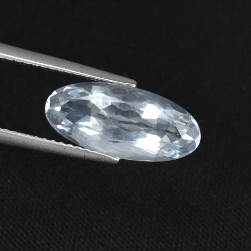 Sodalite naturale bianco da 2,85 ct, taglio ovale, VS