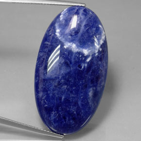 Sodalite naturale blu da 23,94 ct, taglio ovale, opaco