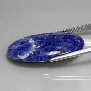 Sodalite naturale blu da 23,94 ct, taglio ovale, opaco