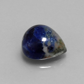 Sodalite blu viola naturale da 4,22 ct, taglio a pera, opaco