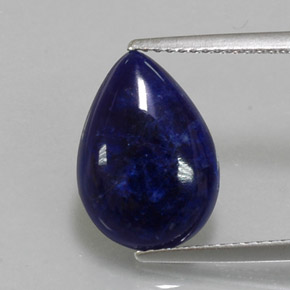Sodalite naturale blu da 3,20 ct, taglio a pera, opaco