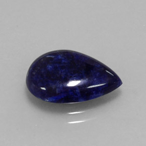 Sodalite naturale blu da 3,20 ct, taglio a pera, opaco