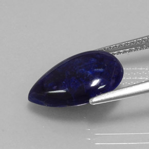 Sodalite naturale blu da 3,20 ct, taglio a pera, opaco