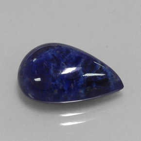 Sodalite naturale blu da 5,58 ct, taglio a pera, opaco