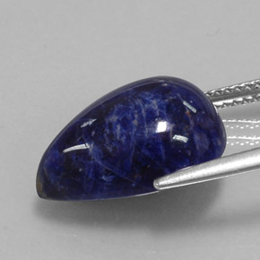 Sodalite Viola Blu naturale da 9.48 ct, Forma a pera, Opaco