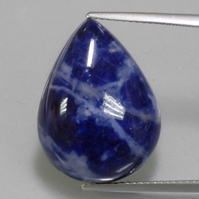 Sodalite Viola Blu naturale da 14.54 ct, Forma a pera, Opaco