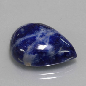 Sodalite Viola Blu naturale da 14.54 ct, Forma a pera, Opaco