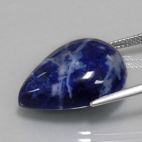 Sodalite Viola Blu naturale da 14.54 ct, Forma a pera, Opaco