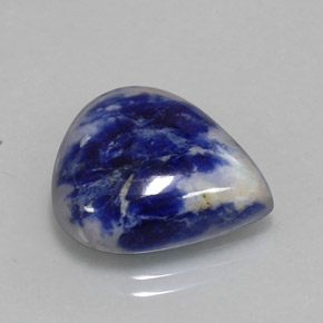 Sodalite Viola Blu naturale da 12.26 ct, Forma a pera, Opaco