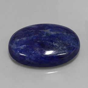 Sodalite blu viola naturale da 41,08 ct, taglio ovale, opaco