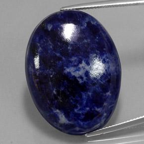 Sodalite naturale blu da 44,71 ct, taglio ovale, opaco