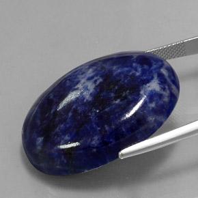 Sodalite naturale blu da 44,71 ct, taglio ovale, opaco