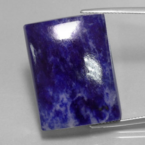 Sodalite naturale blu da 46,25 ct, baguette, opaco