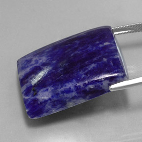 Sodalite naturale blu da 46,25 ct, baguette, opaco