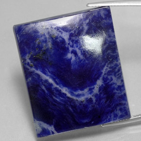 Sodalite naturale blu da 71,10 ct, baguette, opaco