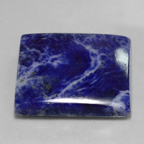 Sodalite naturale blu da 71,10 ct, baguette, opaco