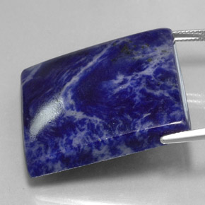 Sodalite naturale blu da 71,10 ct, baguette, opaco