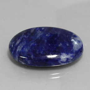 Sodalite naturale blu da 31,17 ct, taglio ovale, opaco
