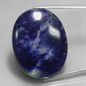 Sodalite naturale blu da 56,50 ct, taglio ovale, opaco