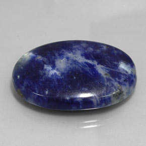 Sodalite naturale blu da 56,50 ct, taglio ovale, opaco