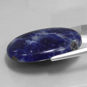 Sodalite naturale blu da 56,50 ct, taglio ovale, opaco