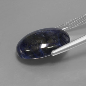 Sodalite Viola Blu naturale da 13.17 ct, Taglio ovale, Opaco