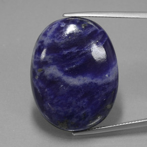 Sodalite naturale blu da 40,90 ct, taglio ovale, opaco
