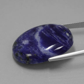 Sodalite naturale blu da 40,90 ct, taglio ovale, opaco