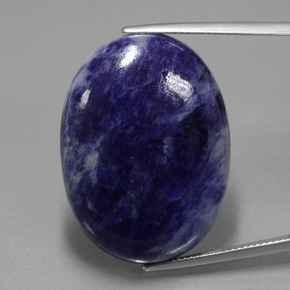 Sodalite Viola Blu naturale da 36.76 ct, Taglio ovale, Opaco