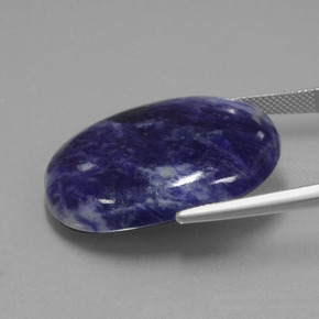 Sodalite Viola Blu naturale da 36.76 ct, Taglio ovale, Opaco