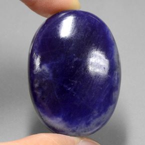 Sodalite Viola Blu naturale da 60.10 ct, Taglio ovale, Opaco