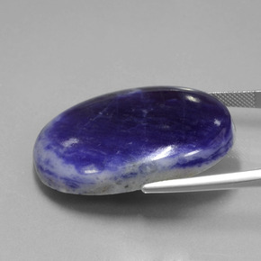 Sodalite Viola Blu naturale da 60.10 ct, Taglio ovale, Opaco