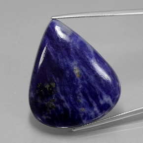 Sodalite Viola Blu naturale da 56.33 ct, Forma a pera, Opaco