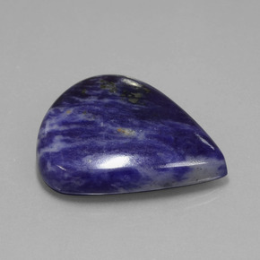 Sodalite Viola Blu naturale da 56.33 ct, Forma a pera, Opaco