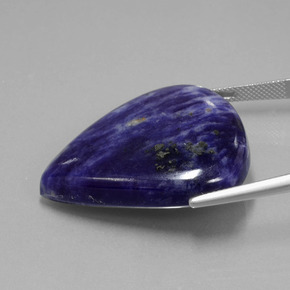 Sodalite Viola Blu naturale da 56.33 ct, Forma a pera, Opaco