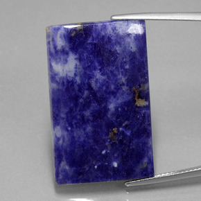 Sodalite Viola Blu naturale da 21.41 ct, Taglio a baguette, Opaco