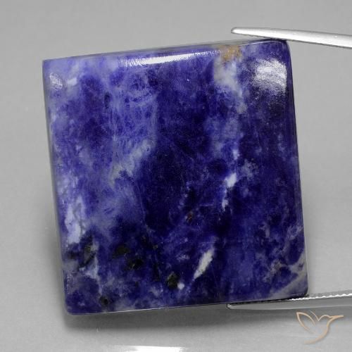78.48ct Naturale Blu navy Sodalite, Quadrato, Opaco, Photo A