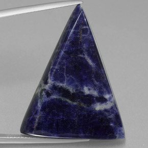 Sodalite naturale blu da 36,42 ct, trillion, opaco