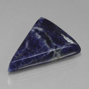 Sodalite naturale blu da 36,42 ct, trillion, opaco