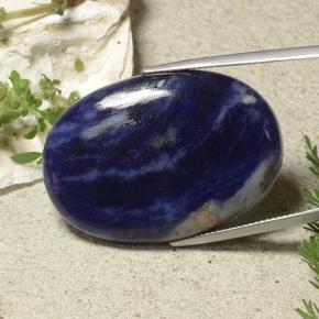 Sodalite Blu scuro naturale da 41.68 ct, Taglio ovale, Opaco