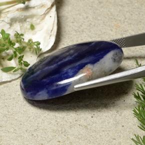 Sodalite Blu scuro naturale da 41.68 ct, Taglio ovale, Opaco