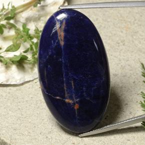 Sodalite Blu scuro naturale da 32.15 ct, Taglio ovale, Opaco