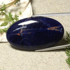 Sodalite Blu scuro naturale da 32.15 ct, Taglio ovale, Opaco
