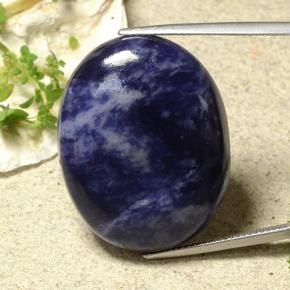 Sodalite Blu navy naturale da 43.77 ct, Taglio ovale, Opaco