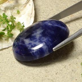 Sodalite Blu navy naturale da 43.77 ct, Taglio ovale, Opaco