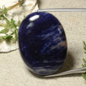 Sodalite Blu scuro naturale da 59.51 ct, Taglio ovale, Opaco