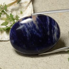 Sodalite Blu scuro naturale da 59.51 ct, Taglio ovale, Opaco